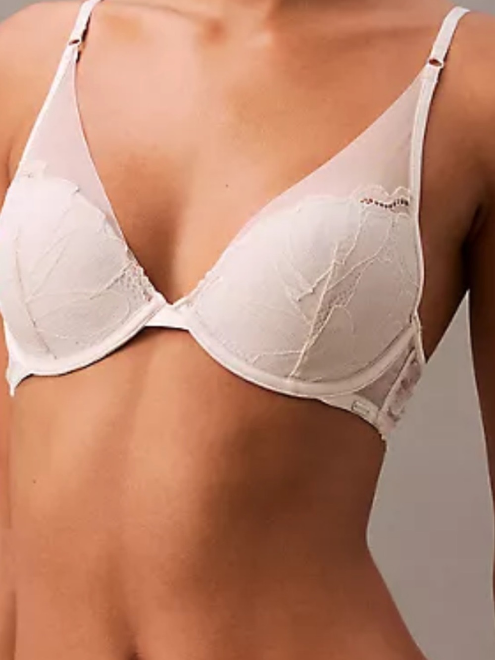 Calvin Klein Lace Light-Cup Bra set ze 34A NWT
